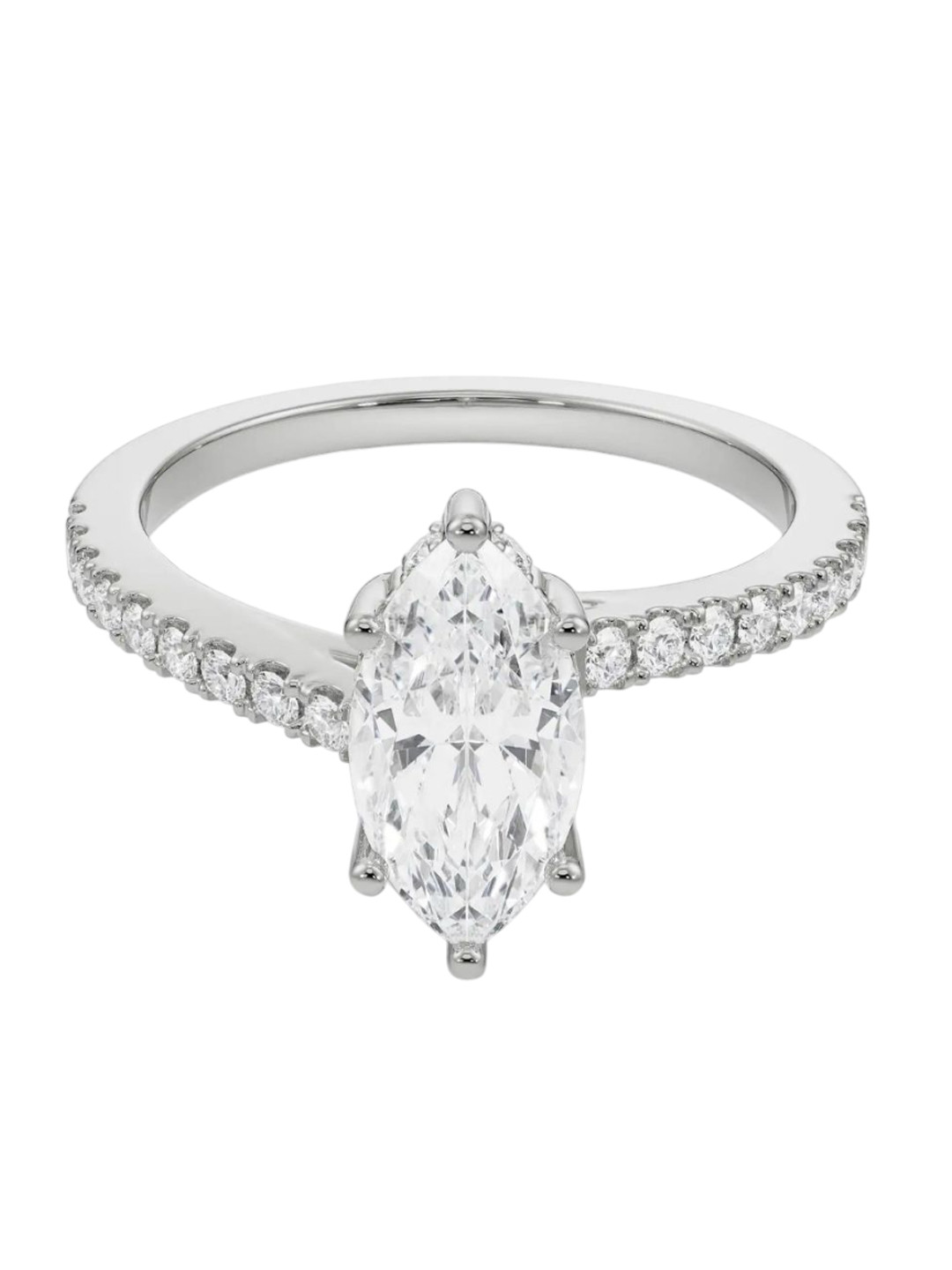 Emori Sage Marquise Engagement Lab Diamond in 14KT Gold Ring