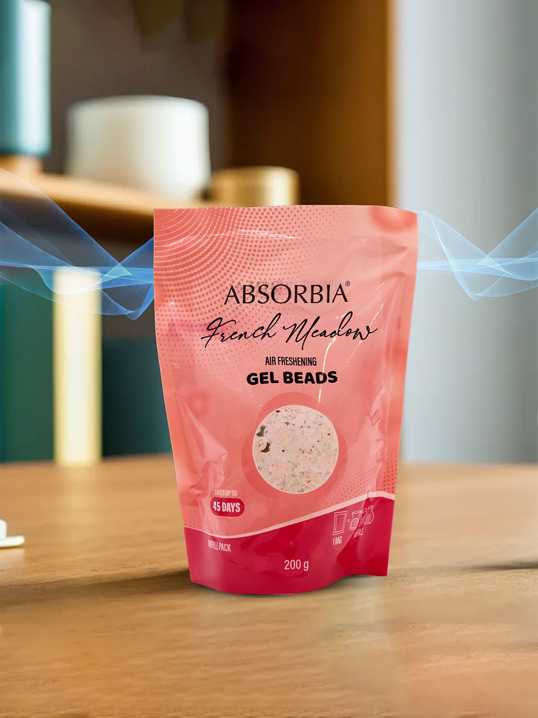 Absorbia French Meadow Gel Air Freshener 200g Pouch With Refills