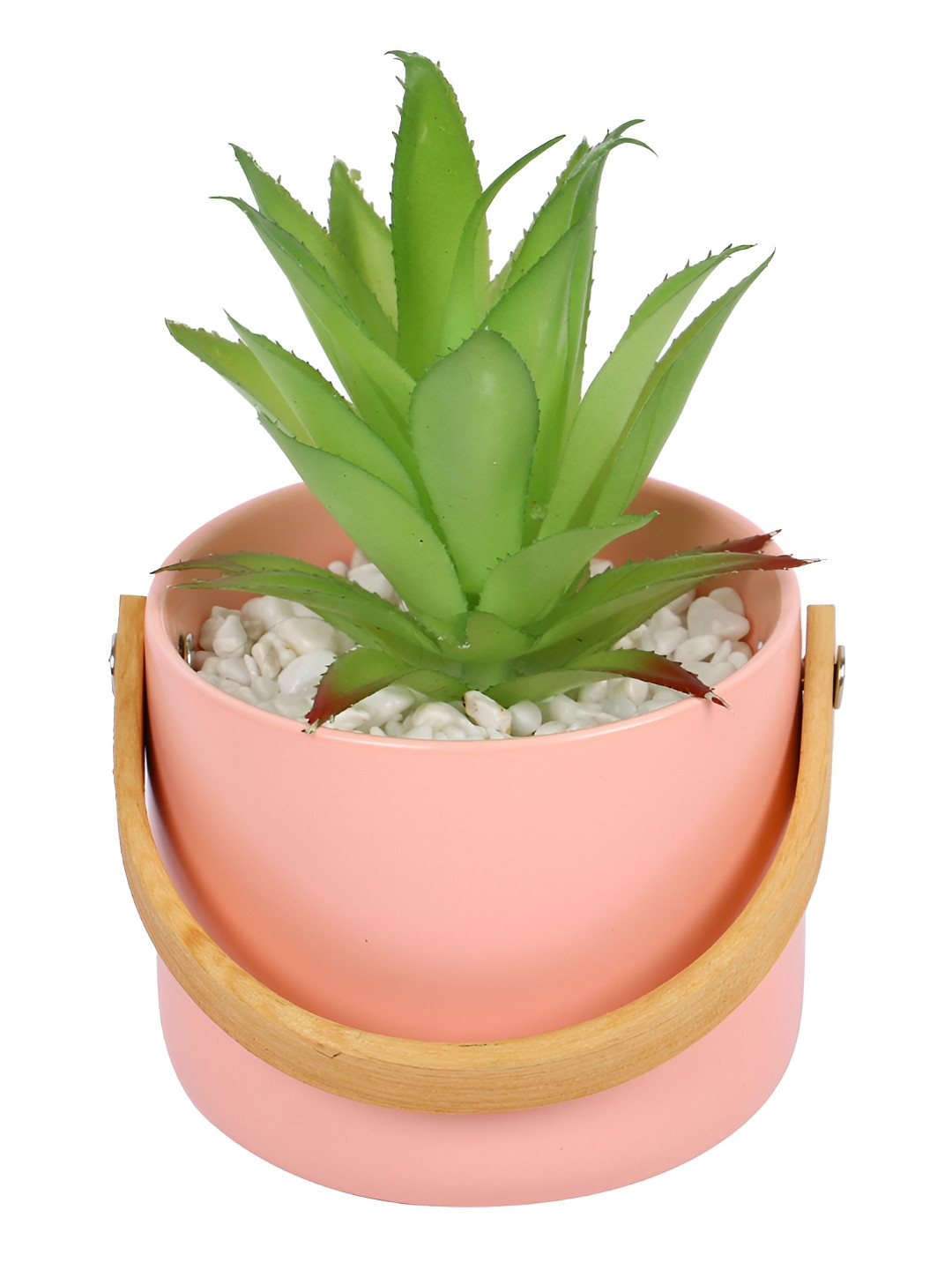 EarthCraft Pink Succulent Artificial Plant Pot Inclusion