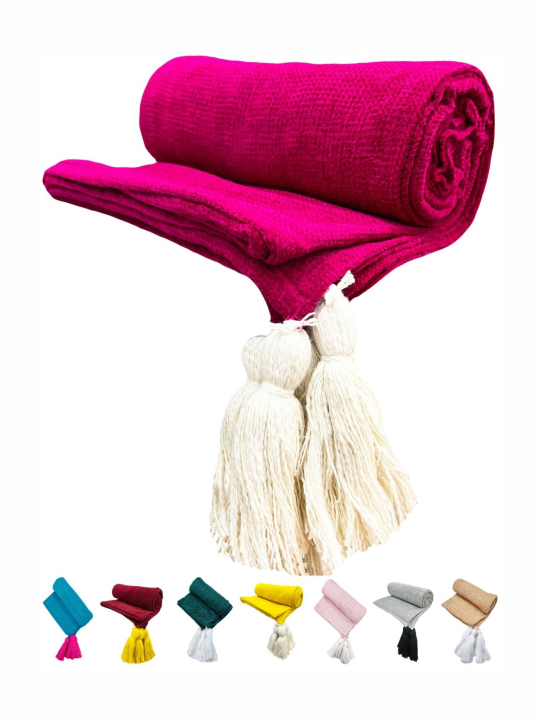 Fashion Throw Pink 233 GSM Double Bed Blanket