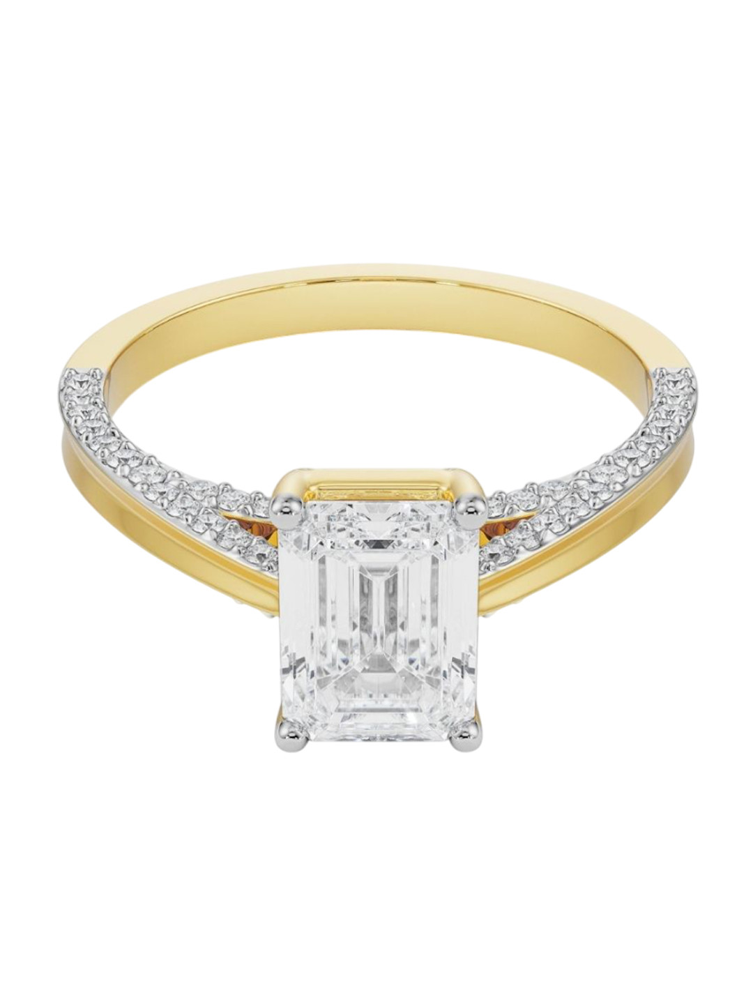 Emori Valeria Emerald Lab Diamond in 14KT Gold Ring