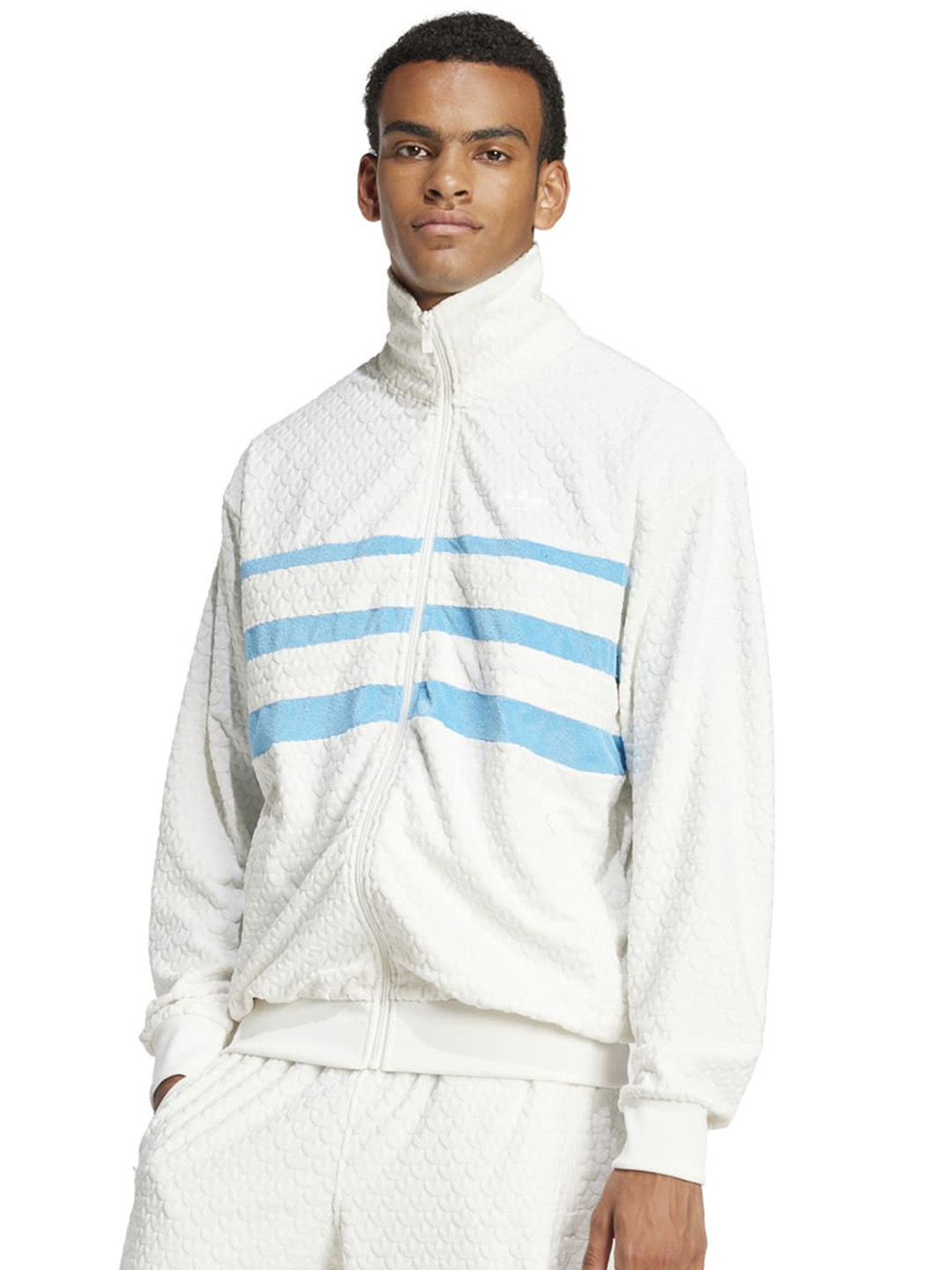 ADIDAS Originals Men Geometric Crop Training or Gym Quilted Jacket
