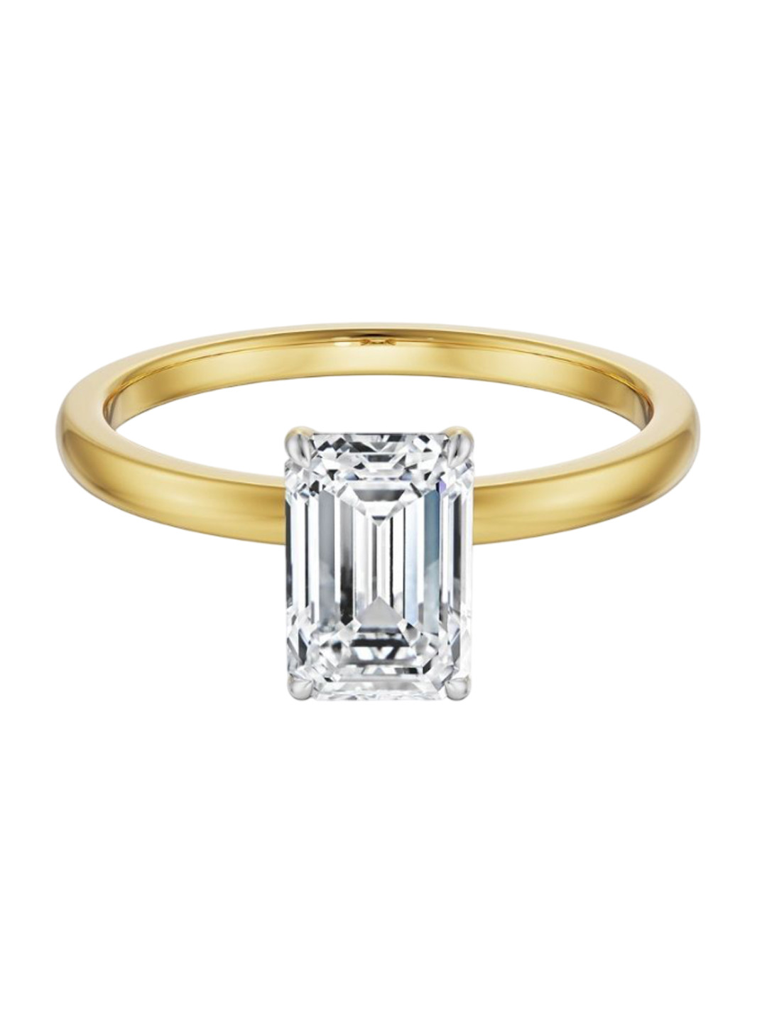 Emori 1 CT Emerald Solitaire Lab Diamond Ring in 18KT Gold