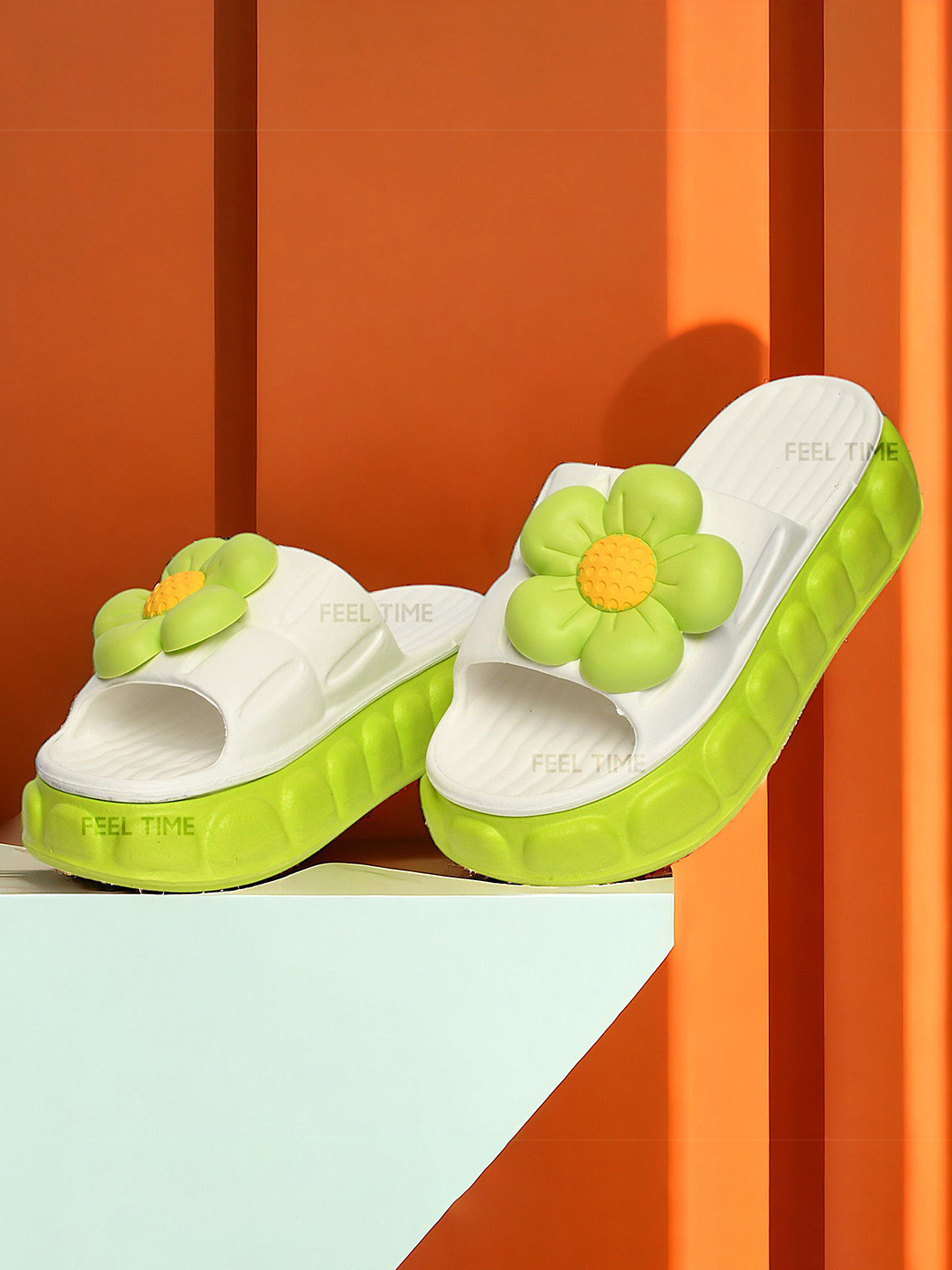 FEEL TIME Women Open Toe Flats