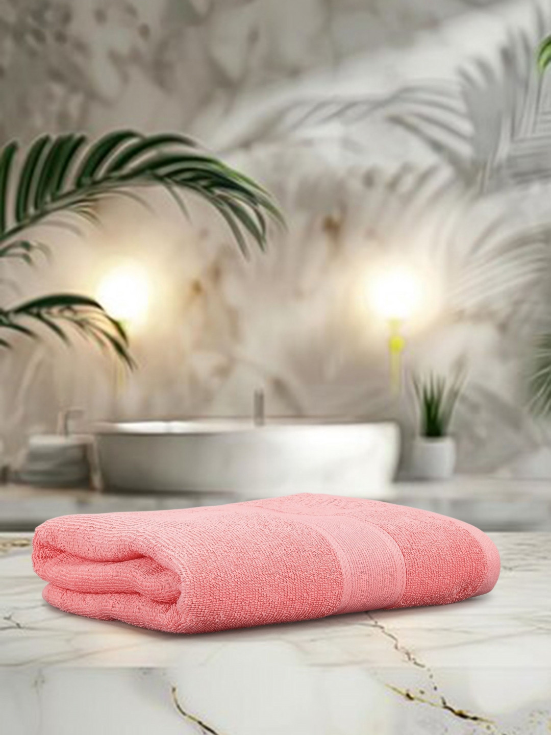 Dollar Socks Pink 1 Cotton 600 GSM Bath Towel