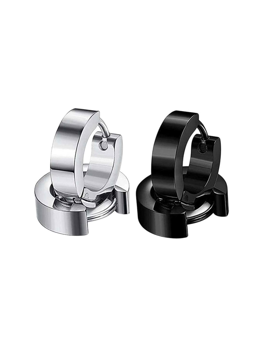 Roadster Set Of 2 Silver-Plated Circular Hoop Earrings