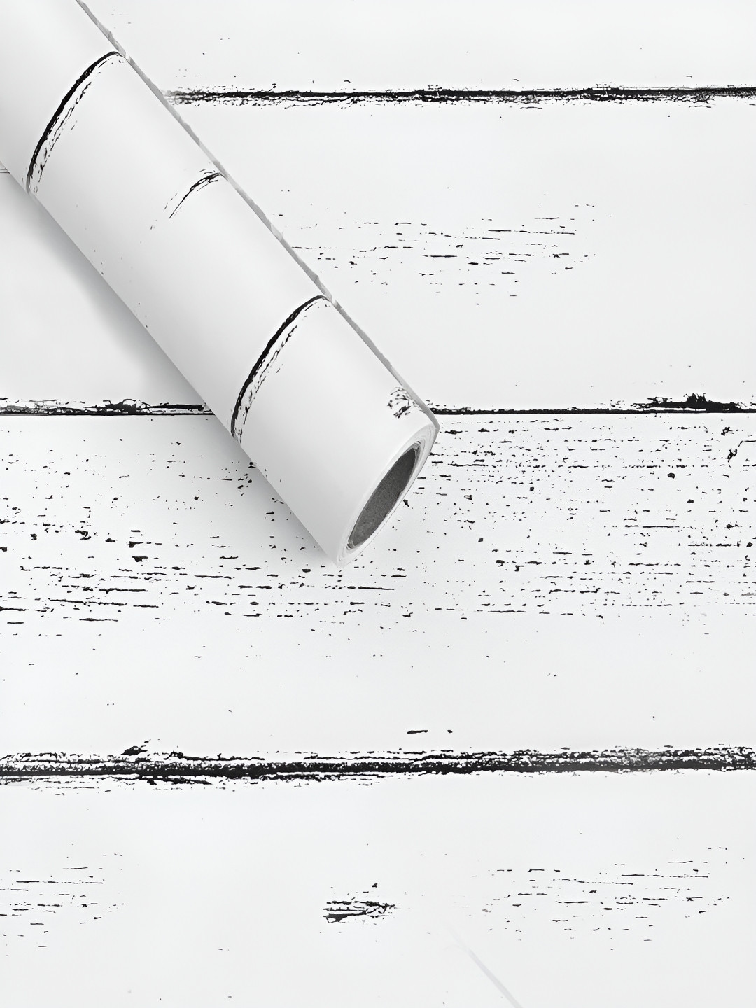 HOMEMATES White Stripes Self-Adhesive Waterproof Wall Sticker