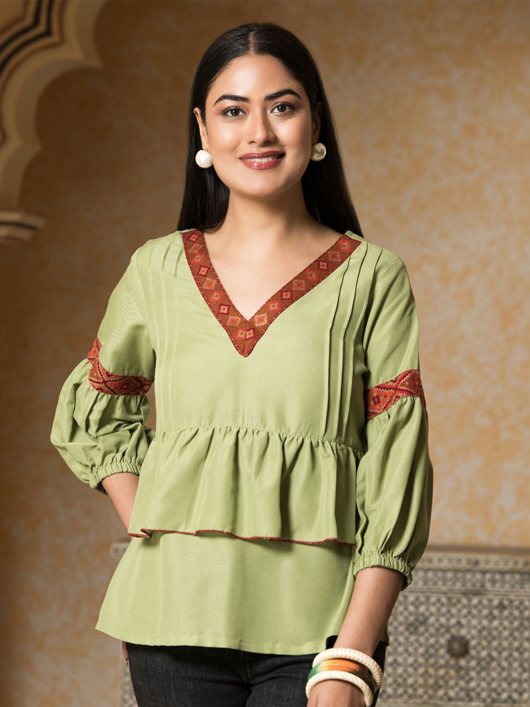 SAHASIKA Crepe Styled Back Top