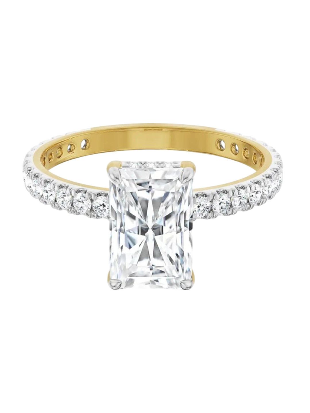 Emori 2 CT Radiant Engagement Lab Diamond Ring in 18KT Gold