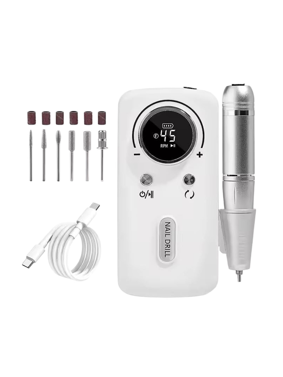 Ekinsu 45000RPM Professional Nail Drill With LCD Machine Kit For Cuticle Care