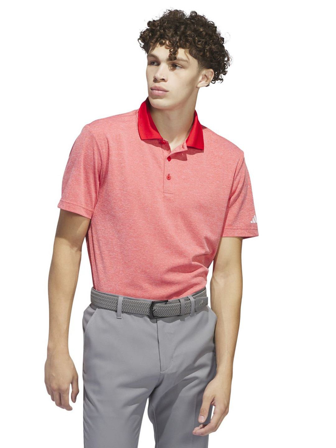 ADIDAS ADI Performance Heathered Polo T-Shirt