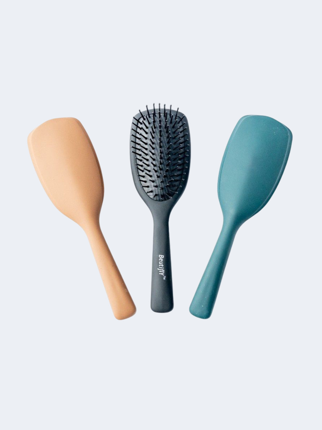 Beutifly Round Matte Hair Brush For Detangling Hair - Green