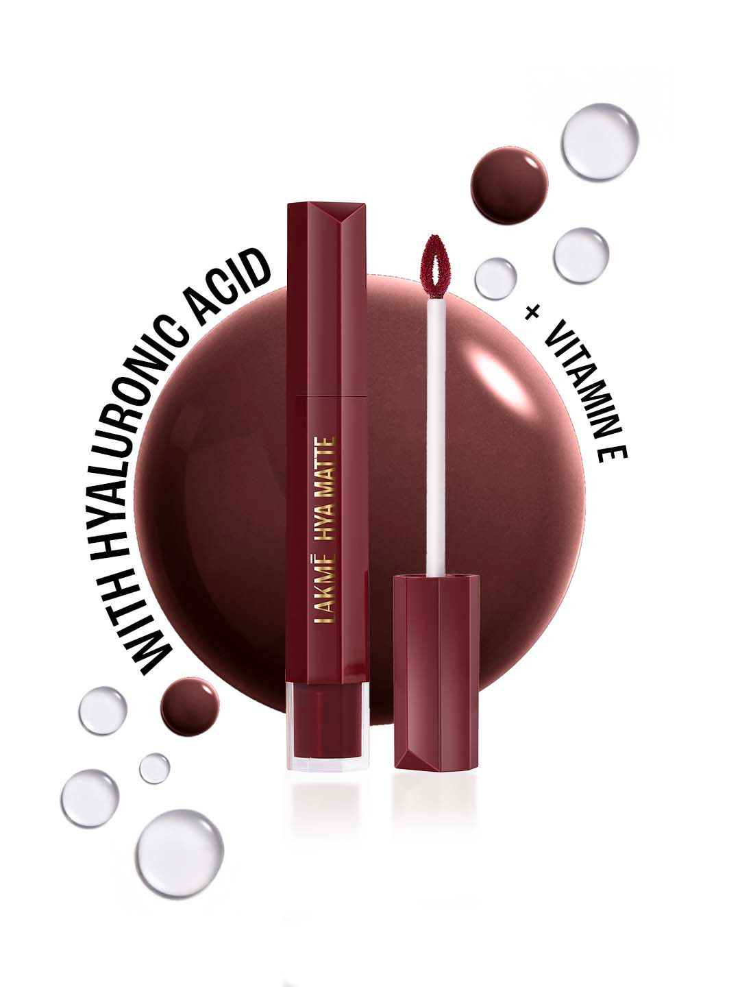 Lakme 9to5 Hya Matte Liquid Lipstick with Vitamin E 5.3ml - Afterhours Wine H10