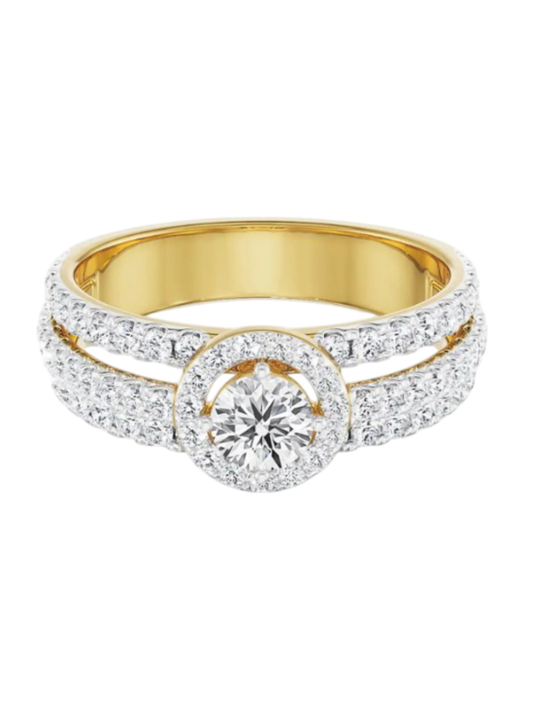 Emori Halo Multi Lab Diamond Band in 18KT Gold