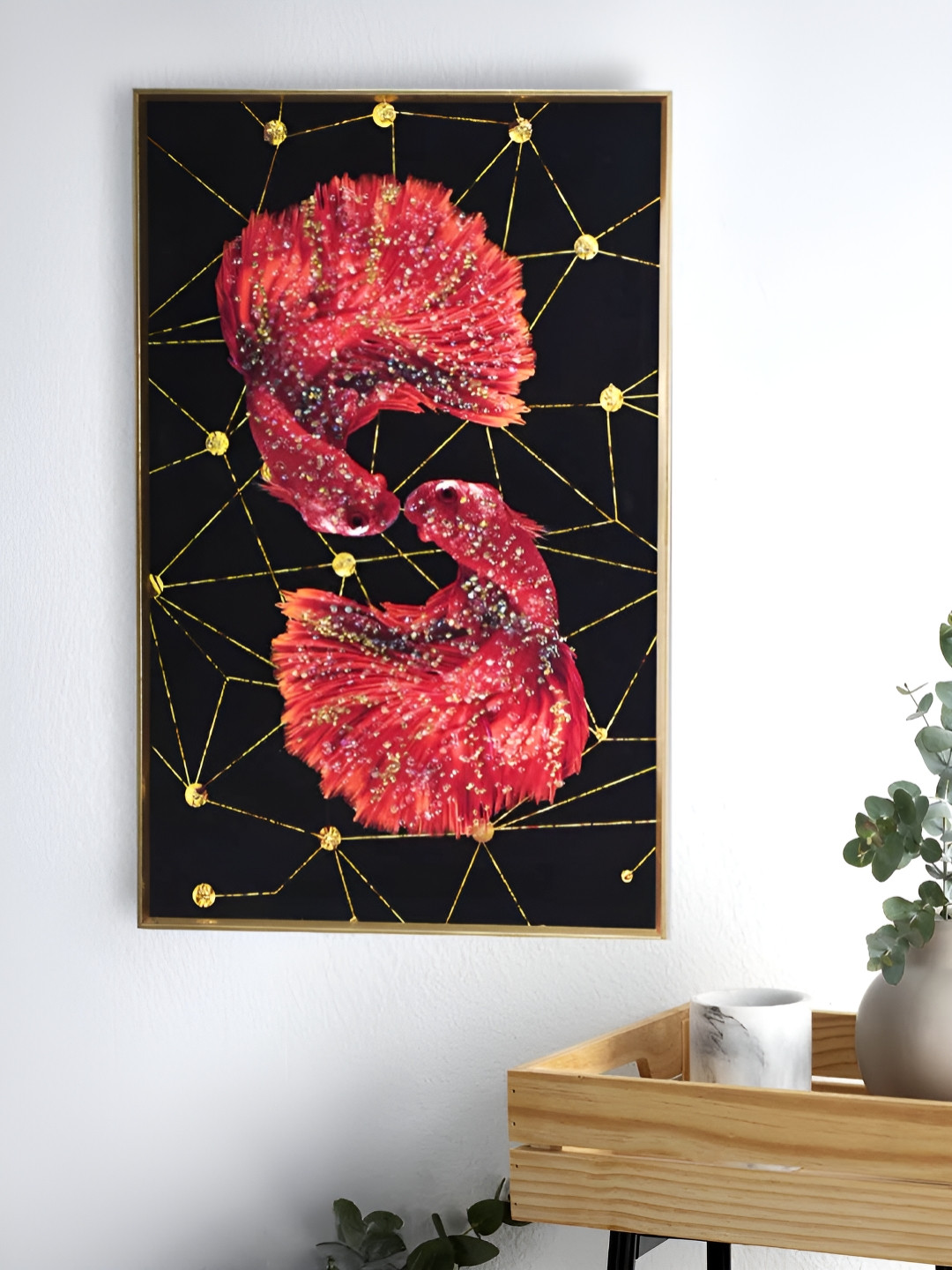 Royaloak Black & Red Scarlet Paintings Wall Art