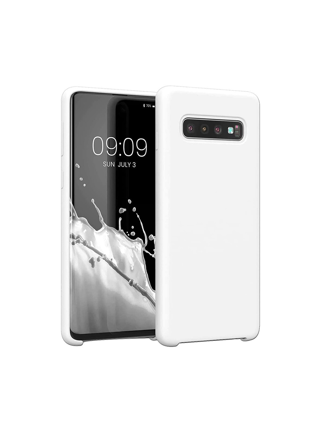 LIRAMARK Liquid Silicone Soft Back Cover Case for Samsung Galaxy S10