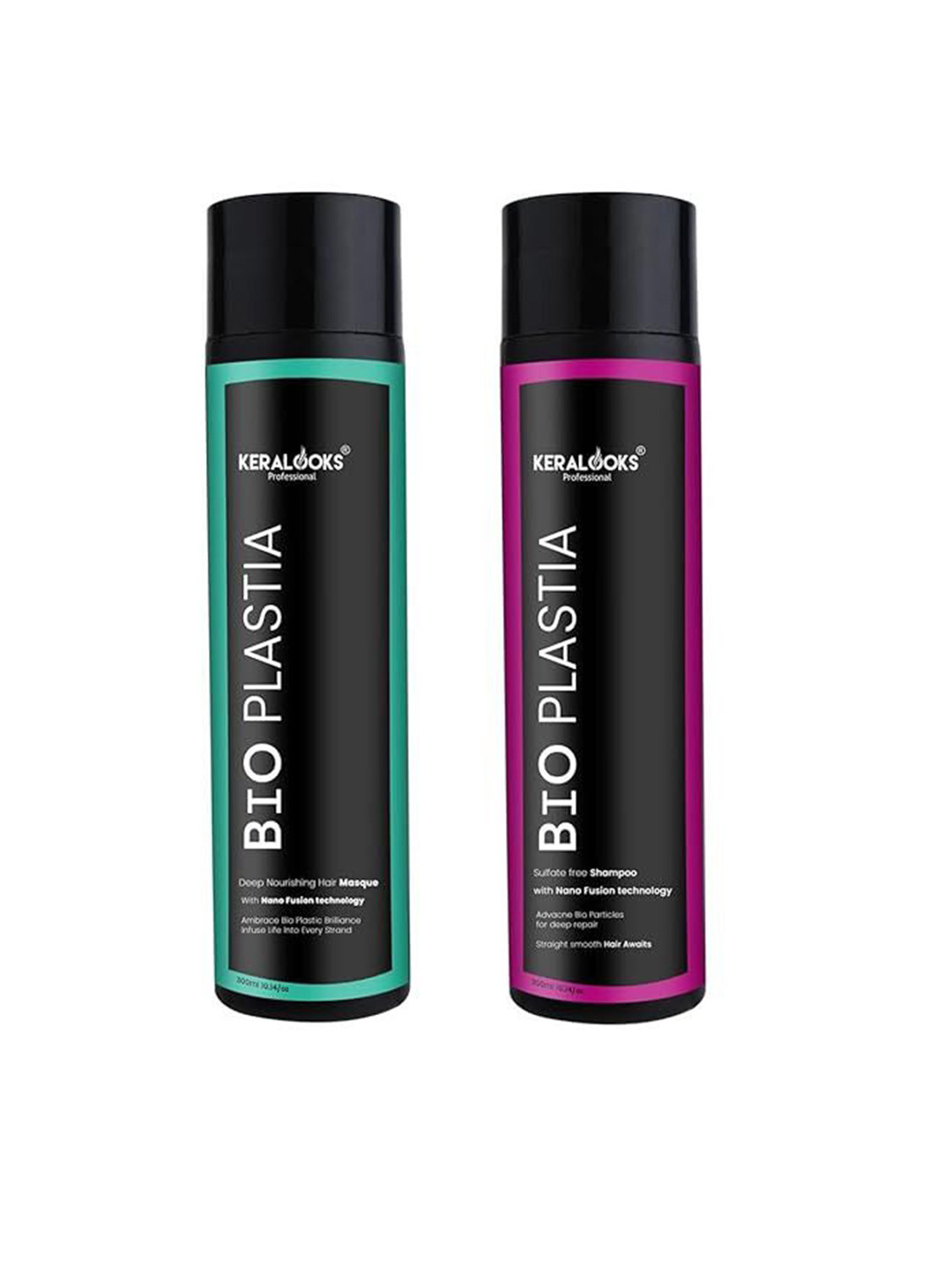 Keralooks professional Bioplastia Sulfate-Free Hair Shampoo & Masque - 300 ml Each