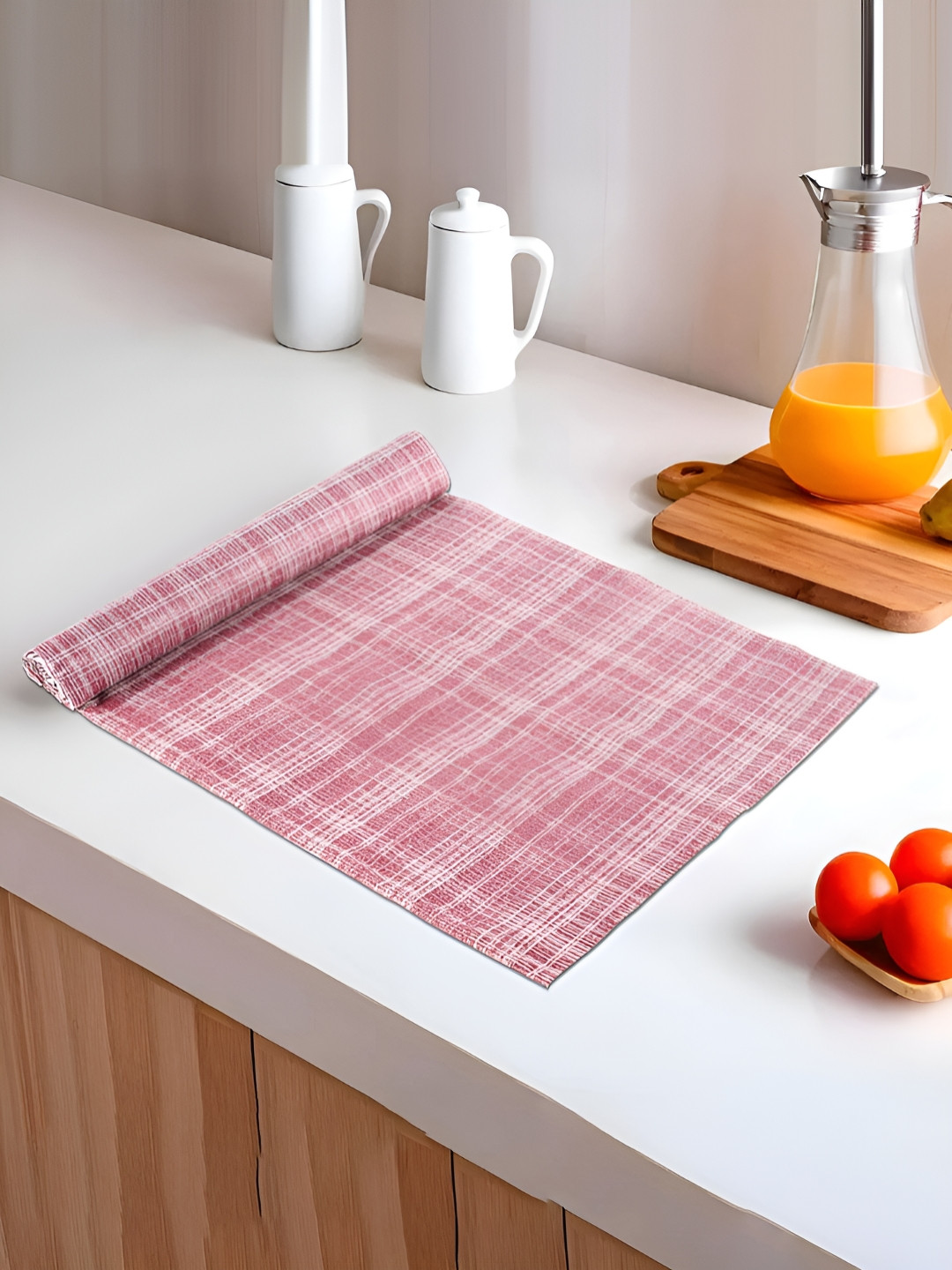 Aura Pink Set of 1 Water Resistant Shelf Liner Organisers