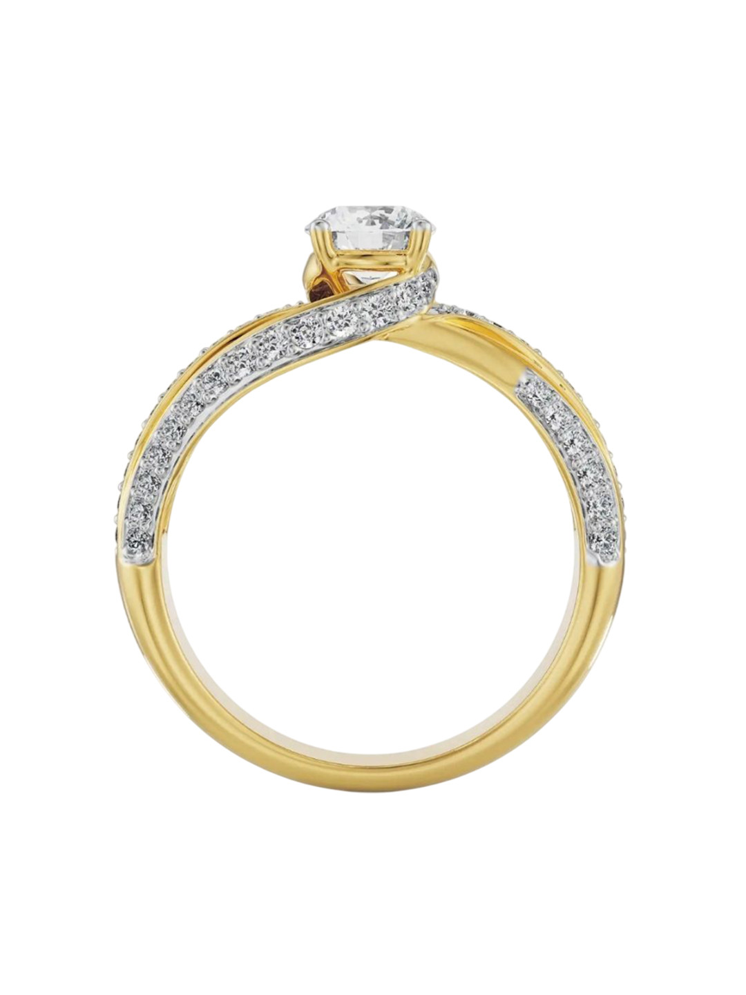 Emori Beatrice Twisted Lab Diamond in 14KT Gold Ring