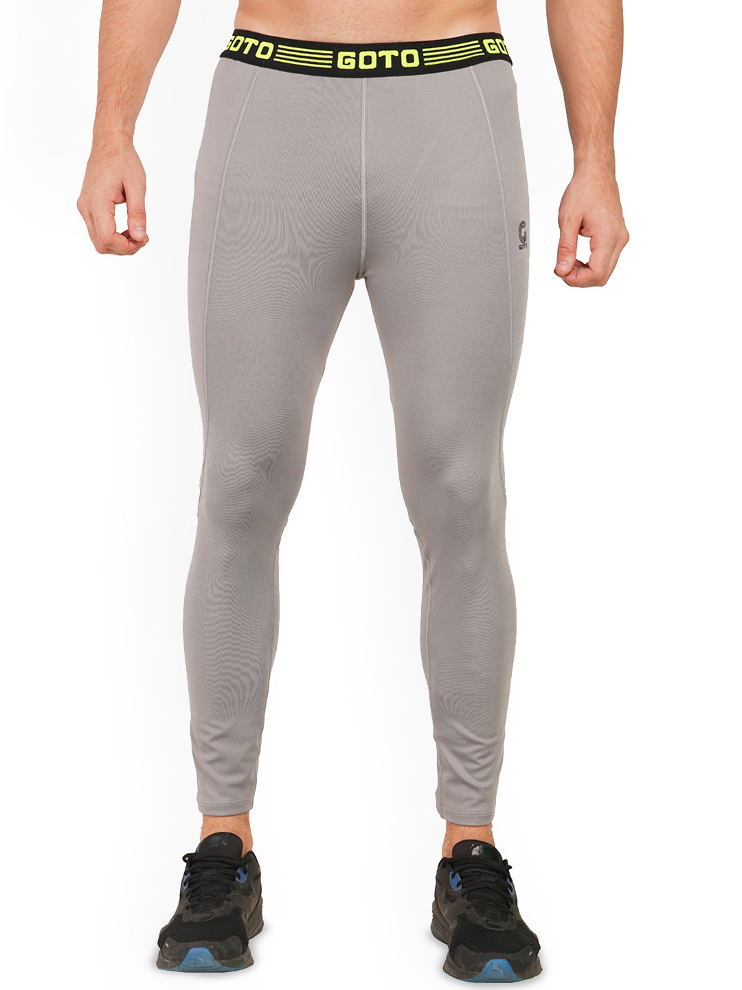 GOTO  Men High-Rise Dry Fit 4 Way Gym Tights