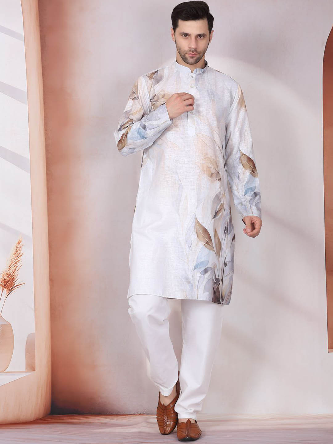 KRAFT INDIA Men Floral Printed Kurta