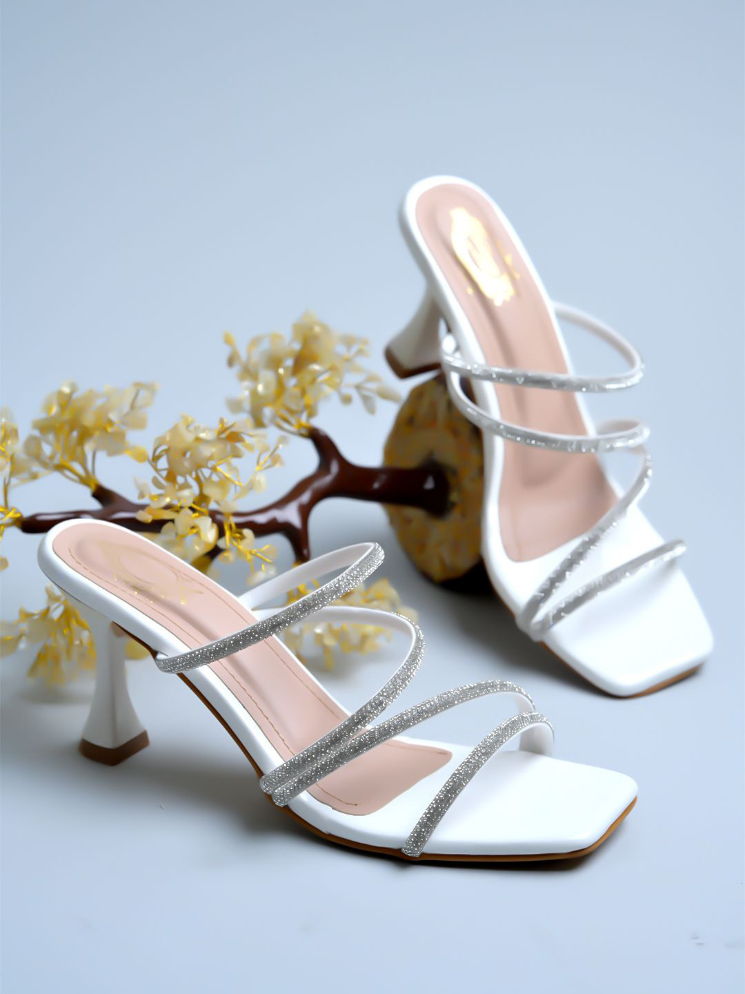 Shoetopia Girl Embellished Party Kitten Sandals