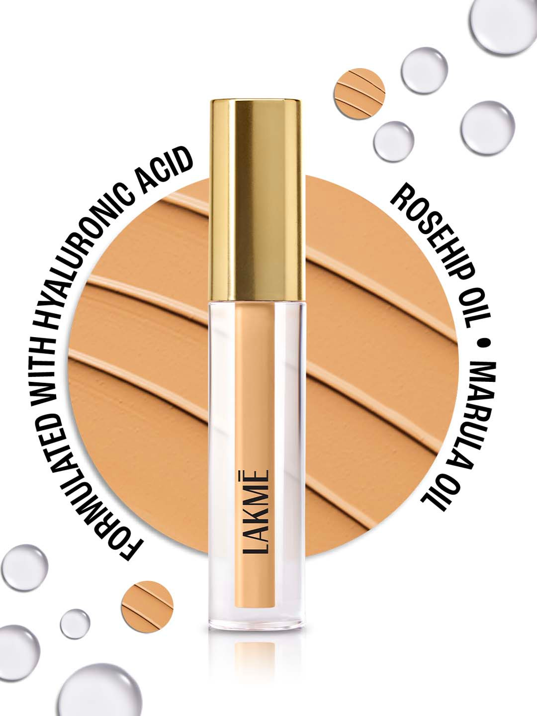 Lakme 9to5 Hya Matte Liquid Concealer With Hyaluronic Acid & Rosehip Oil  2ml - Sand