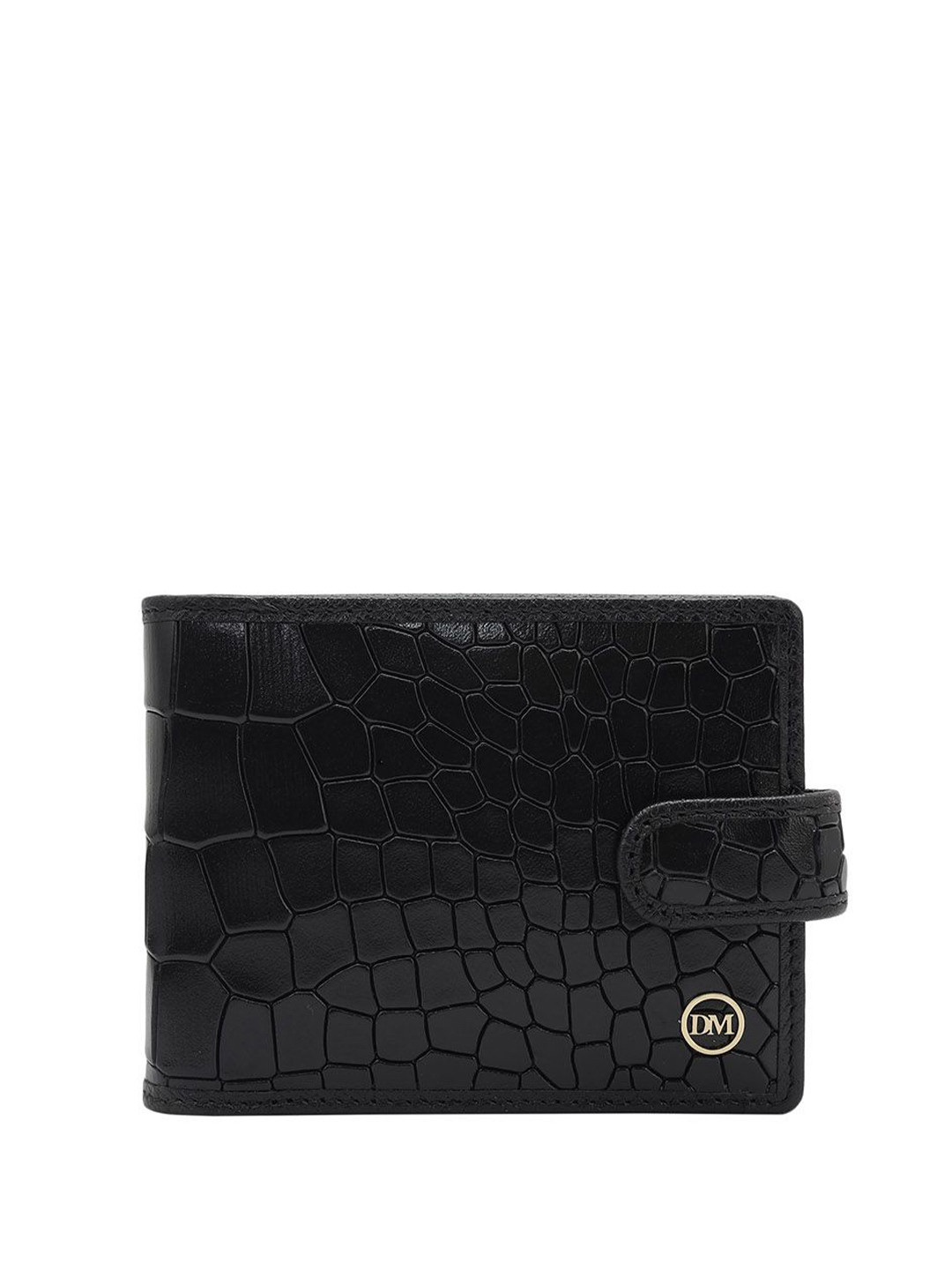 Da Milano Men Textured Leather Money Clip