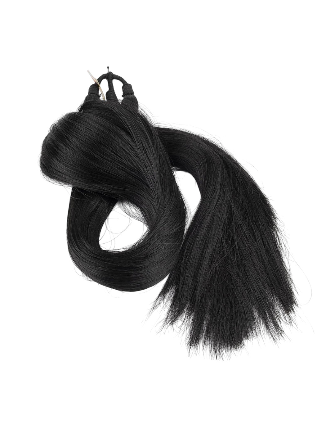 CLIXFOX Clip In Straight Ponytail Hair Extension - Black 26 Inch