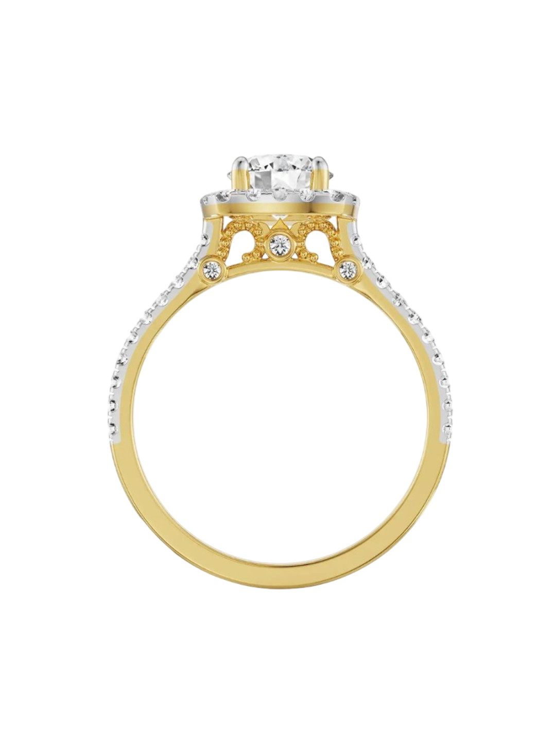 Emori Sherlyn 1 Carat Engagement Lab Diamond Ring in 18KT Gold