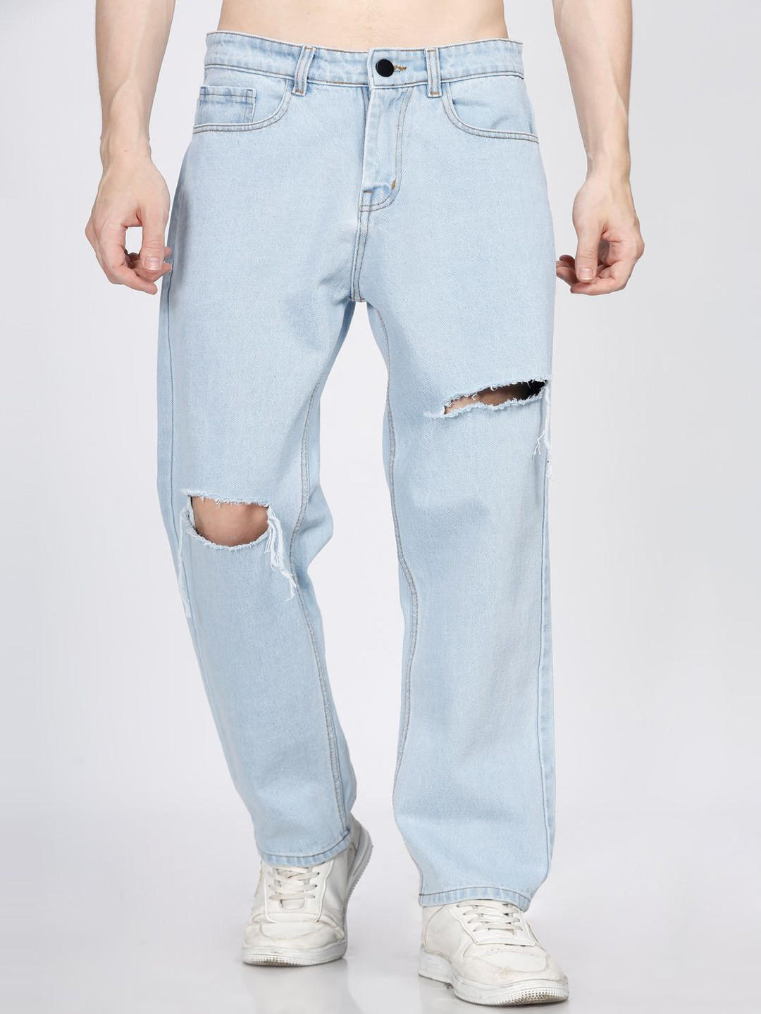 FOUL CHILD Men Slash Knee Jeans - Baggy