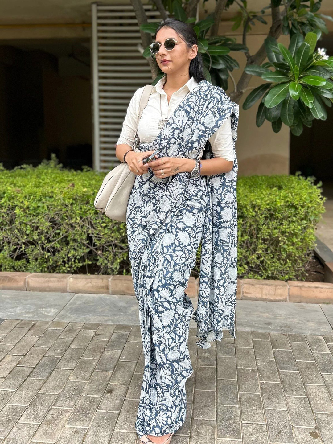 Moda Rapido Floral Chanderi Saree