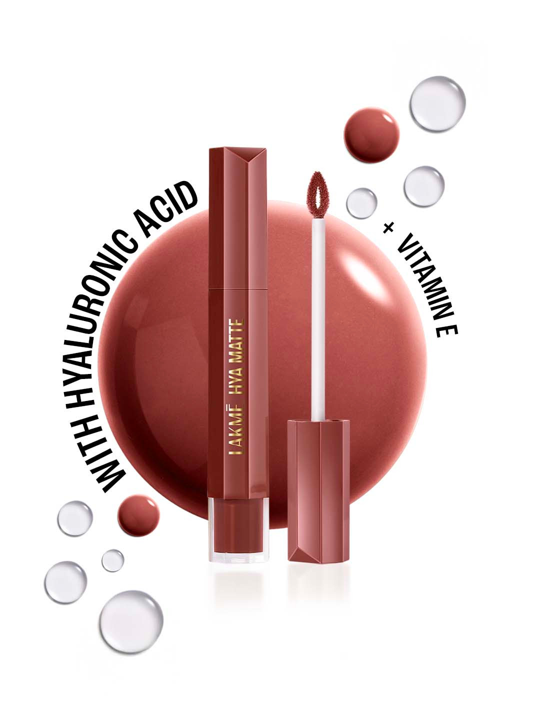 Lakme 9to5 Hya Matte Liquid Lipstick With Hyluronic Acid + Vit E 5.3ml -  Vacation Nude H01