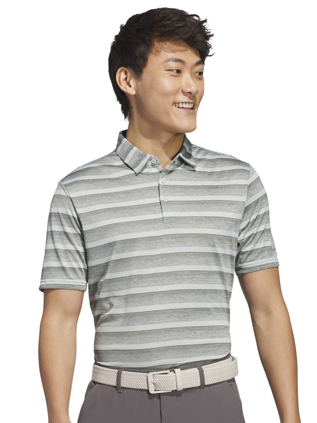 ADIDAS 2 Color Stripe Polo T-shirt