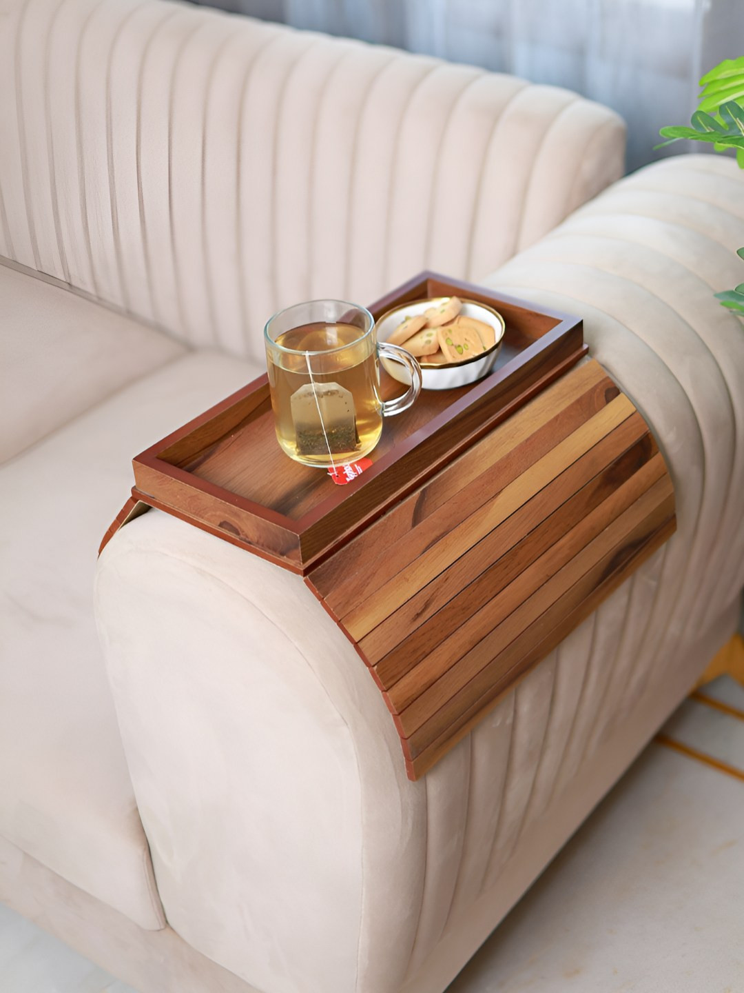 Cinch Home Brown Wooden Easy to Clean Serving Tray