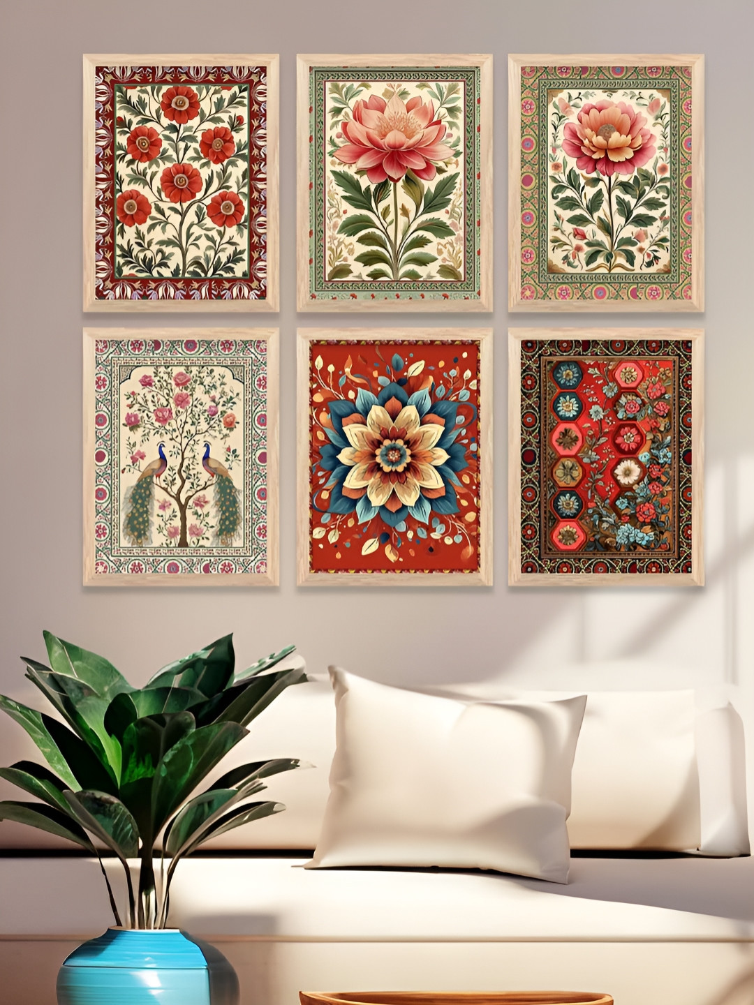 Kotart Brown & Red 6 and more Piece Wood Abstract Wall Paintings