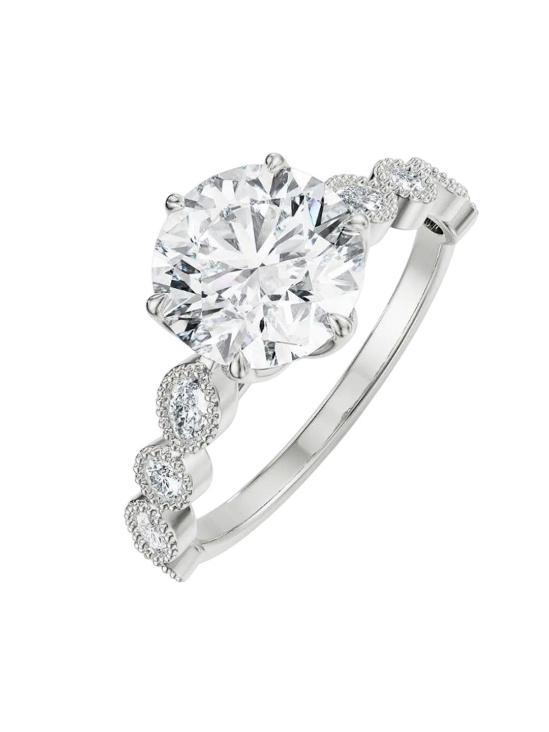 Emori 2 CT Kathie Lab Diamond Ring in 18KT Gold