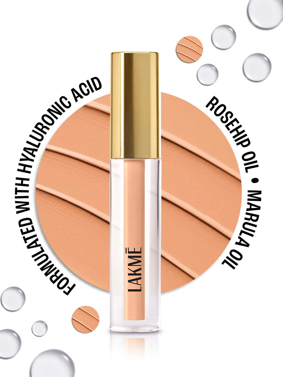 Lakme 9to5 Hya Matte Liquid Concealer With Hyaluronic Acid & Rosehip Oil  2ml - Nude