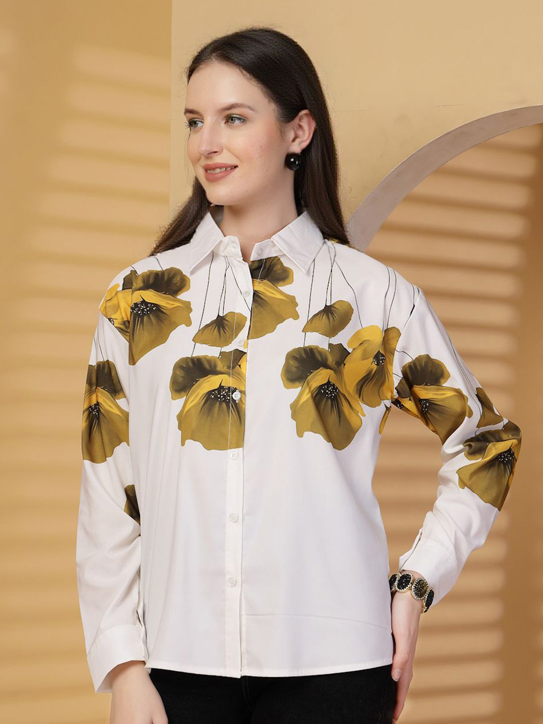 all about you Women Smart Floral Opaque Printed Casual Shirt