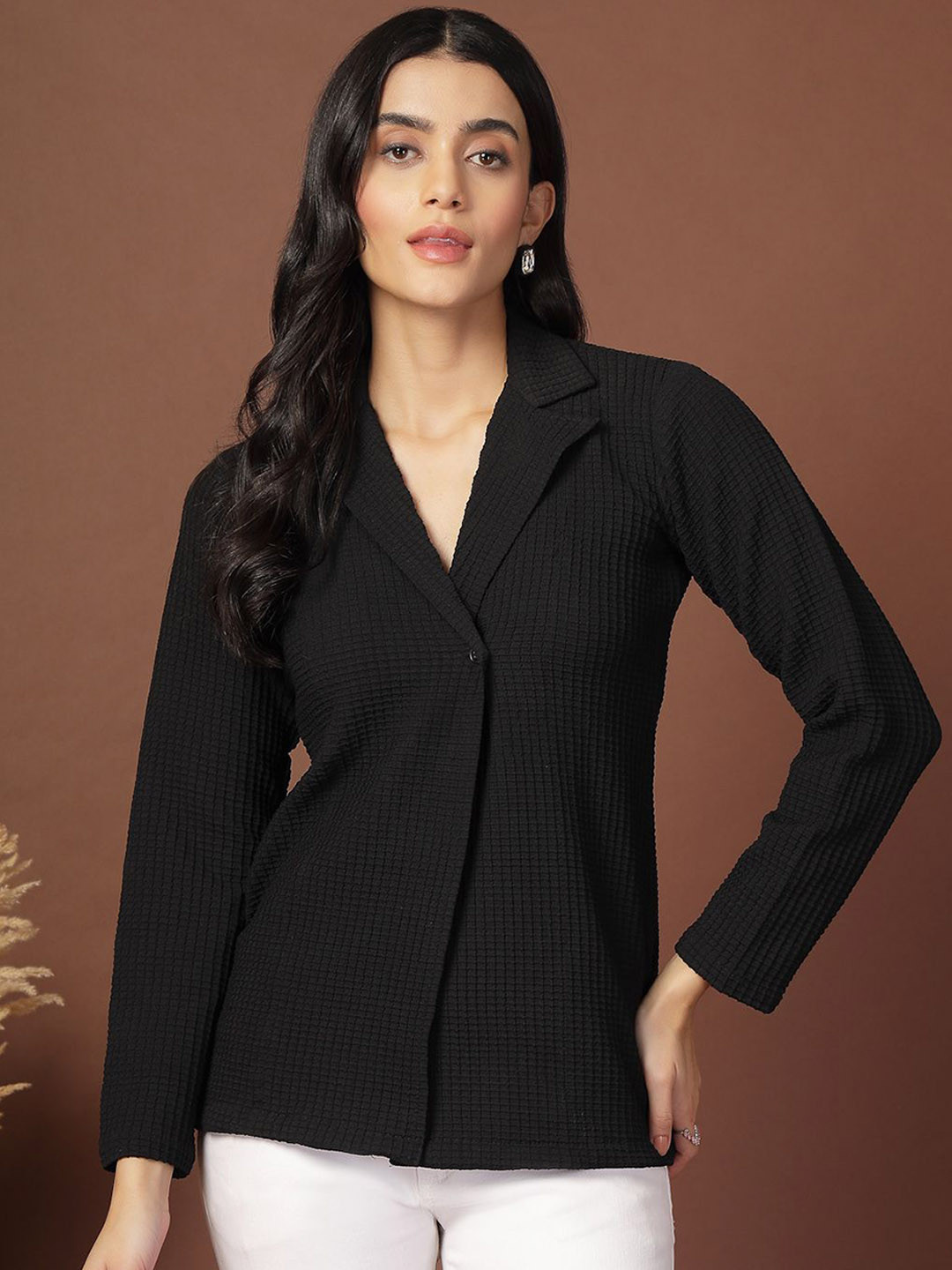 KATLINE Single-Breasted Full Sleeved Overcoat