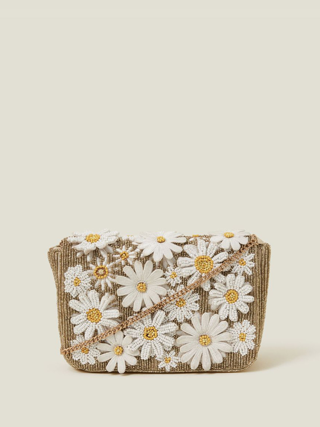 Accessorize Women Daisy 3D Floral Foldover Clutch