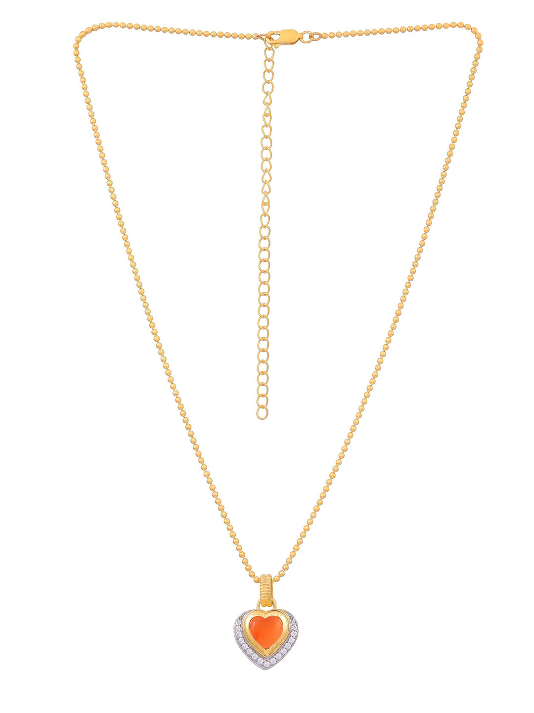 Ruuh Studios Gold-Plated Heart Shaped Pendants With Chains