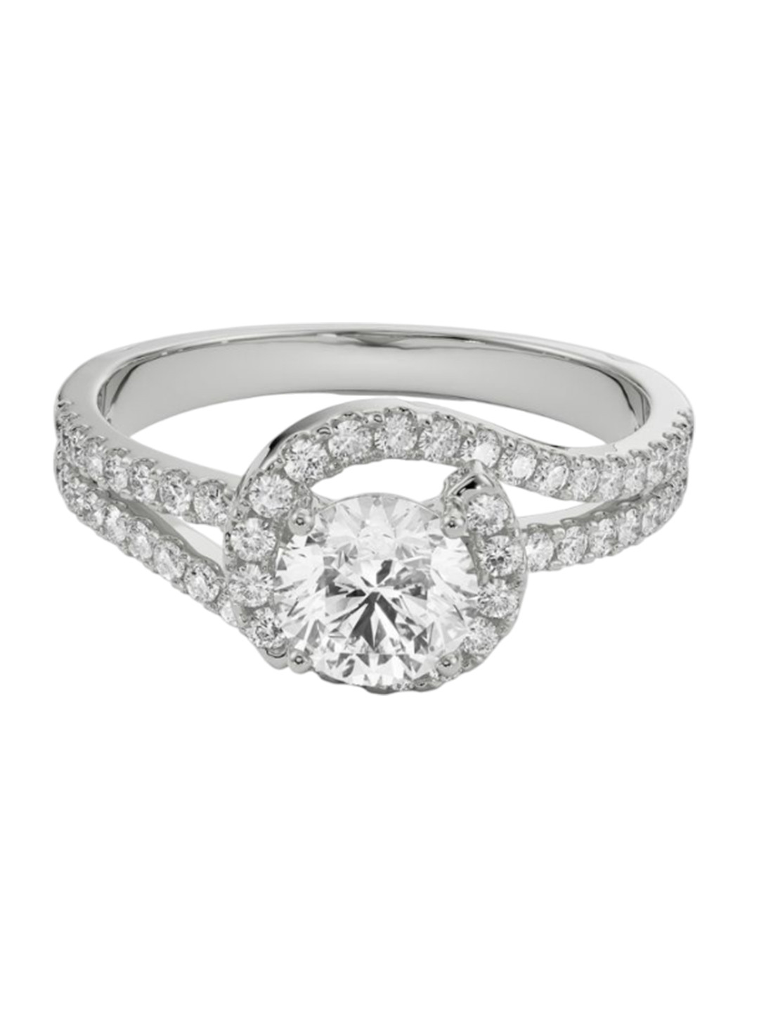 Emori Twisted Engagement Lab Diamond Ring in 18KT Gold