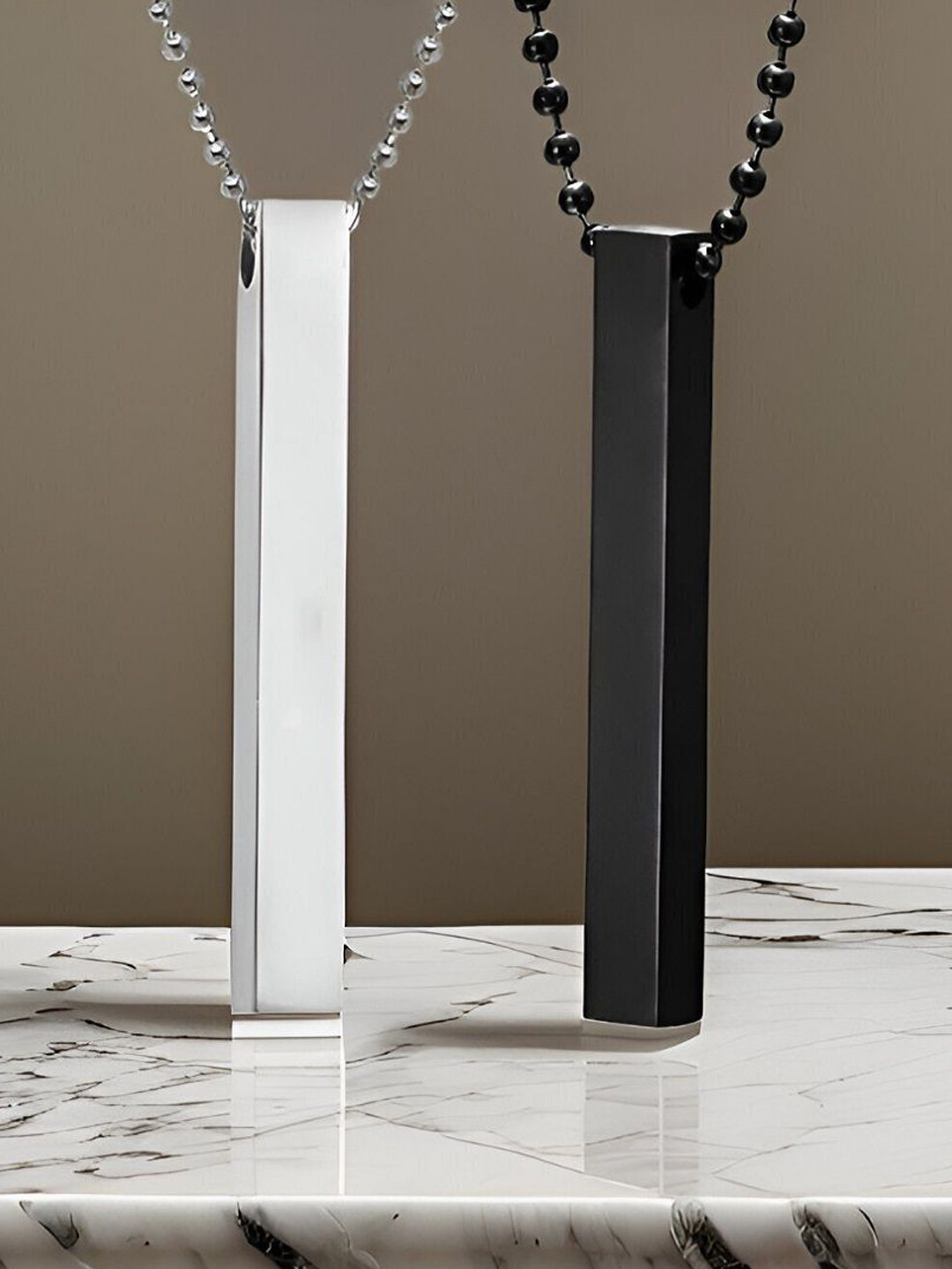Roadster Silver-Plated Square Pendants