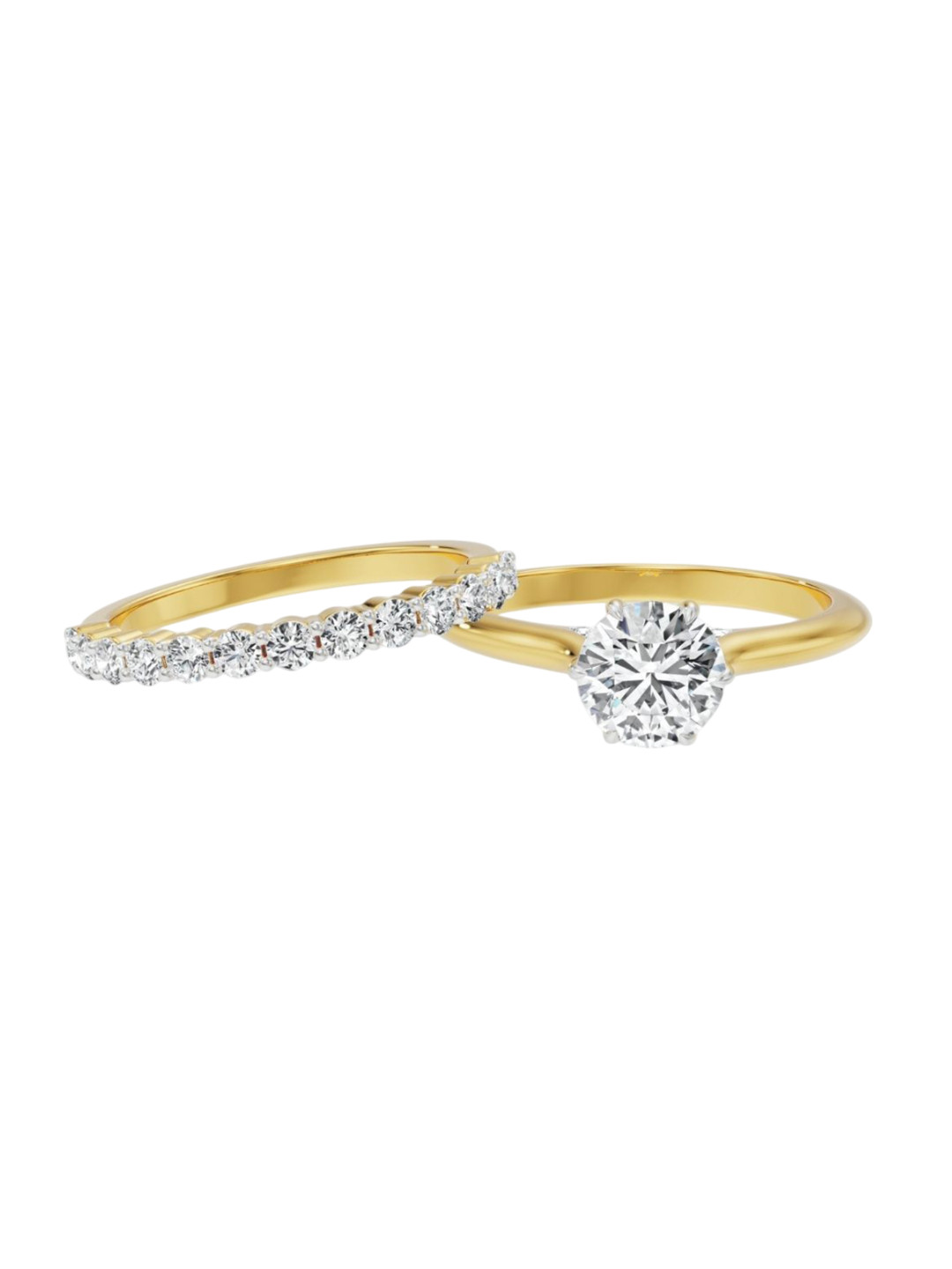 Emori Nella Stackable Bridal Lab Diamond Ring in 18KT Gold