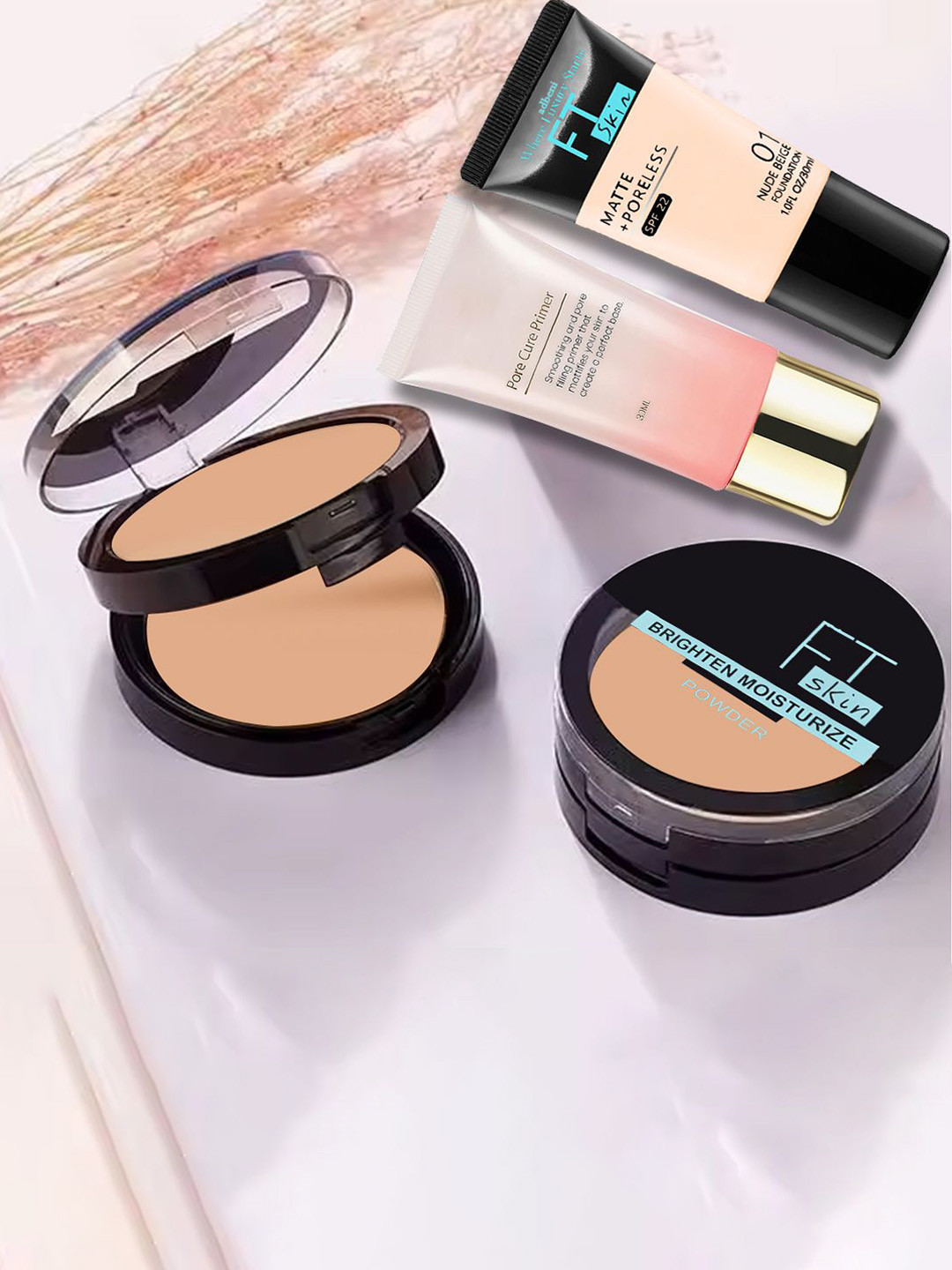 Adbeni Set Of 3 Foundation - 30 ml, Compact Powder - 20 g & Primer - 30 ml