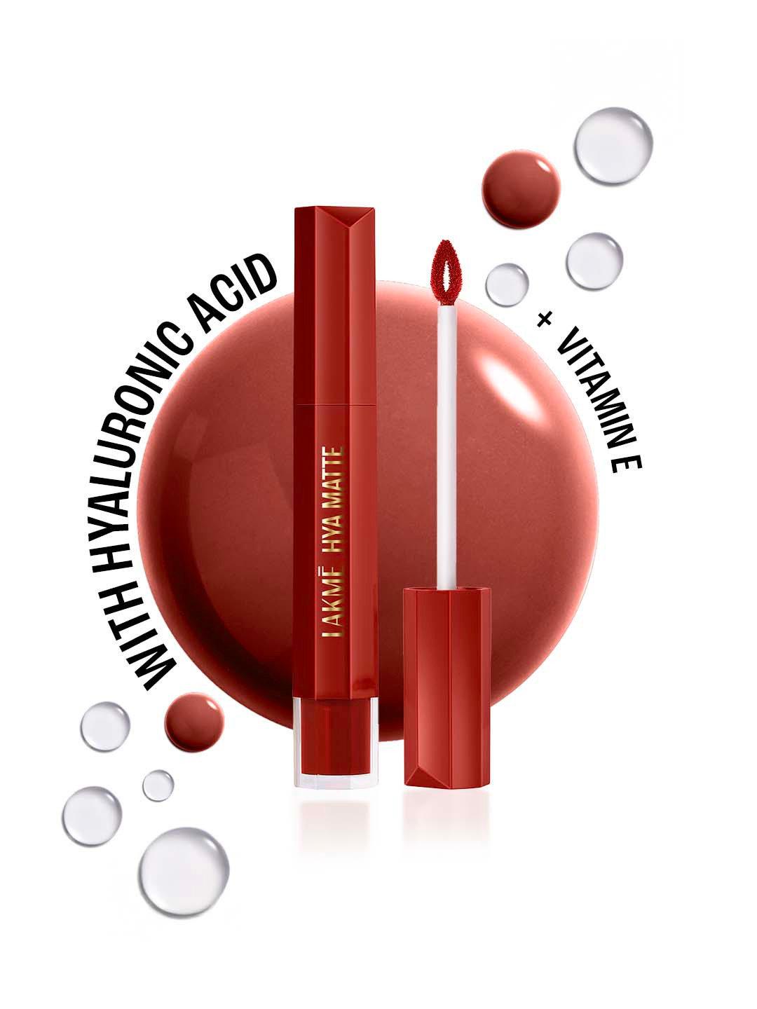 Lakme 9to5 Hya Matte Liquid Lipstick with Vitamin E 5.3ml - Boss Lady Brick H06