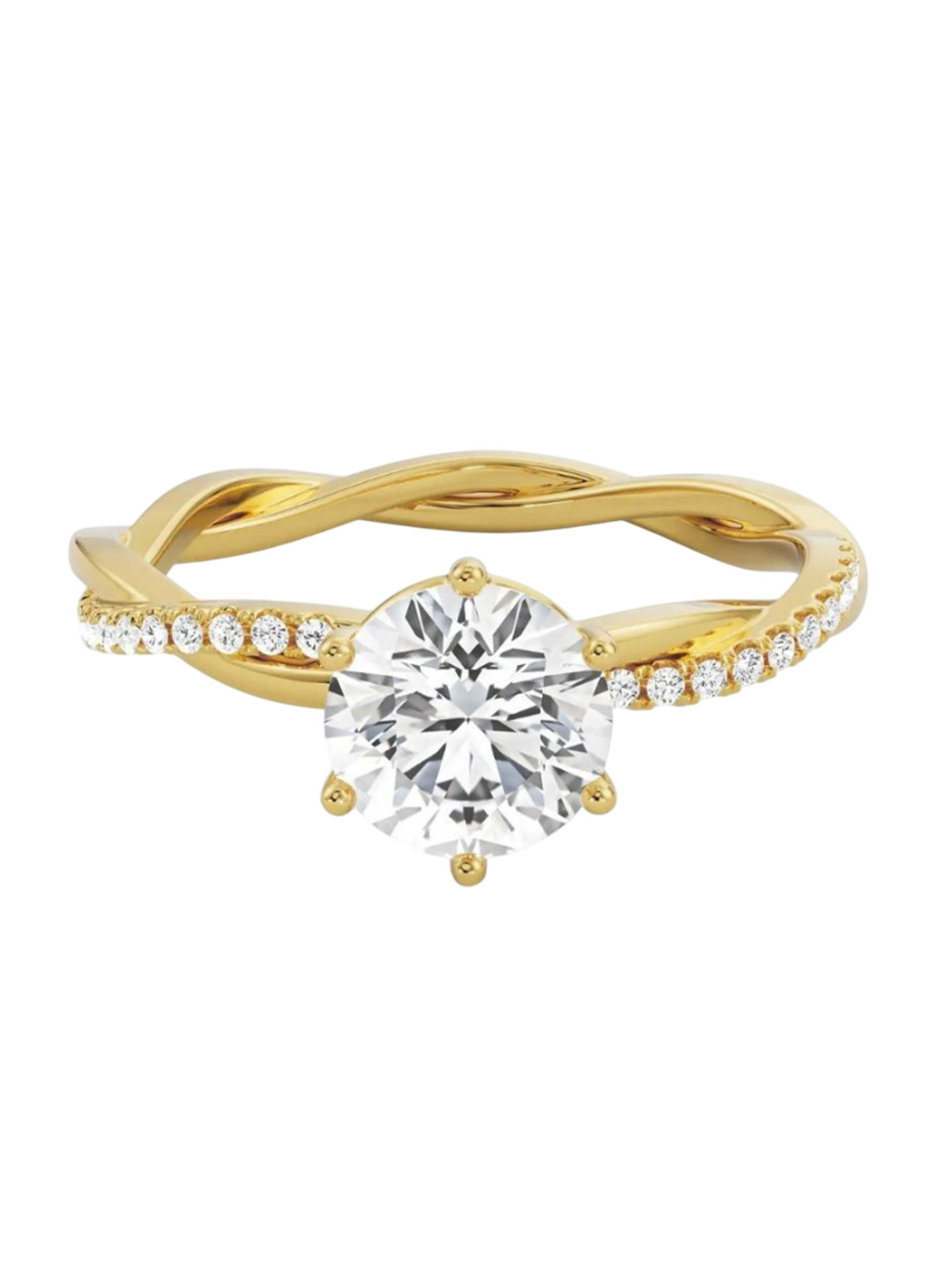 Emori 1 CT Daphne Lab Diamond Ring in 18KT Gold