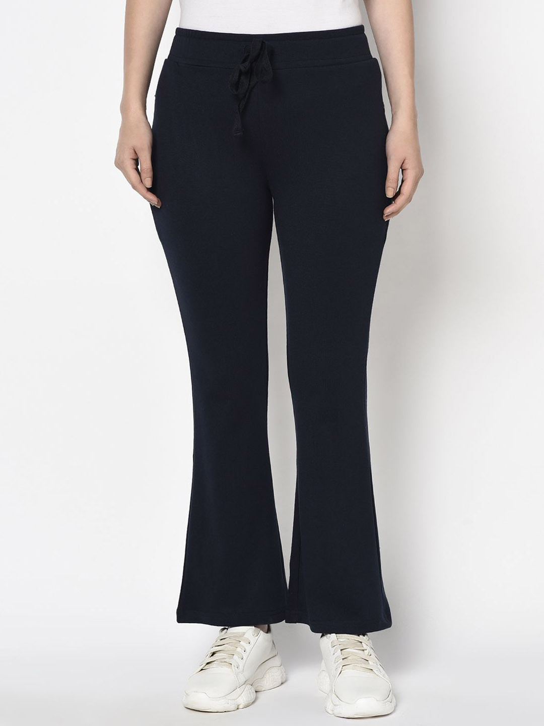Miss Grace Women Cotton Mid Rise Bootcut Track Pants