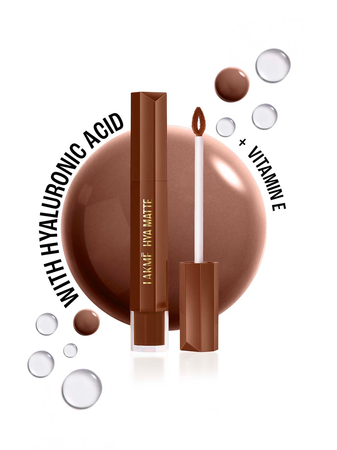 Lakme 9to5 Hya Matte Liquid Lipstick With Hyluronic Acid + Vit E 5.3ml - Coffee Break H04